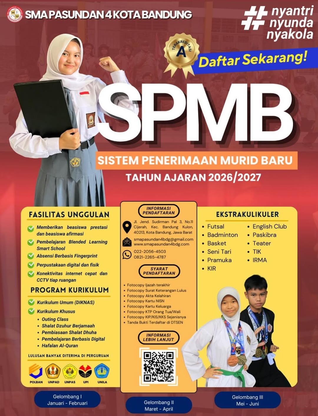 Brosur SPMB SMA Pasundan 4 Bandung